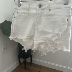 Articles of Society White distressed shorts